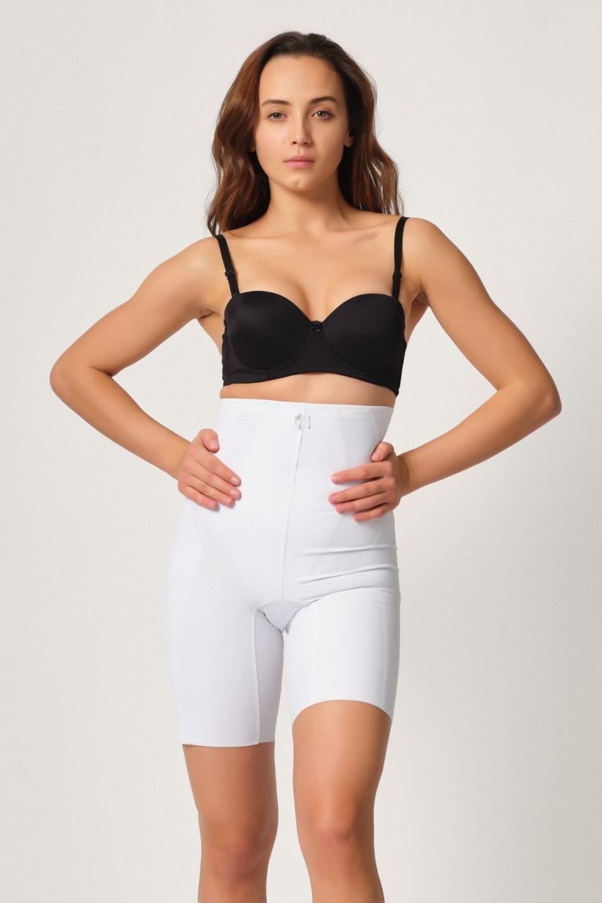 Nemere BEYAZ MI Emay 2814 Double Yüksek Bel Boxer Lazer Korse