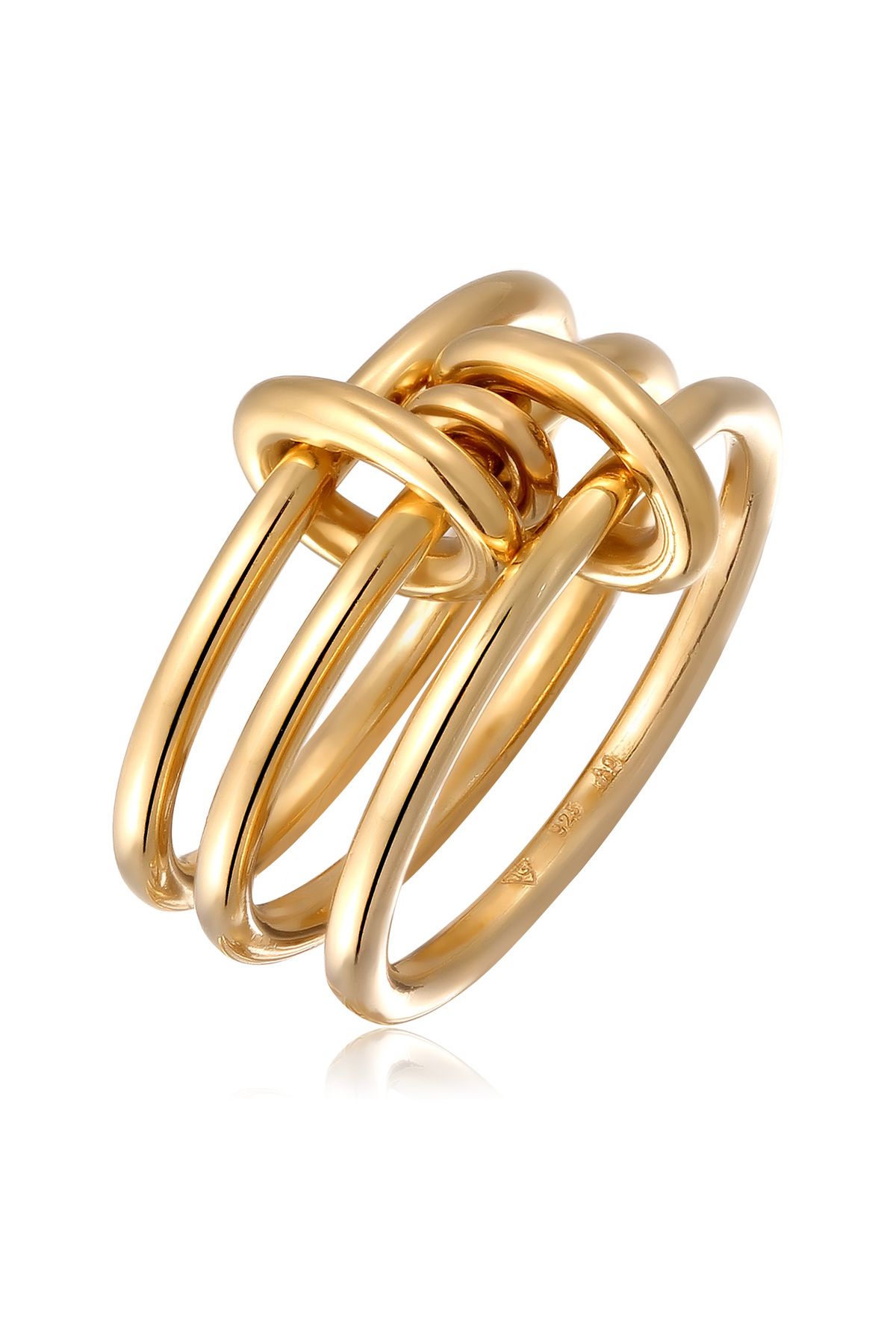 ELLI Ring Elli Ring Ohne Steine Knoten 925 Sterling Silber Party/silber für Damen - 54