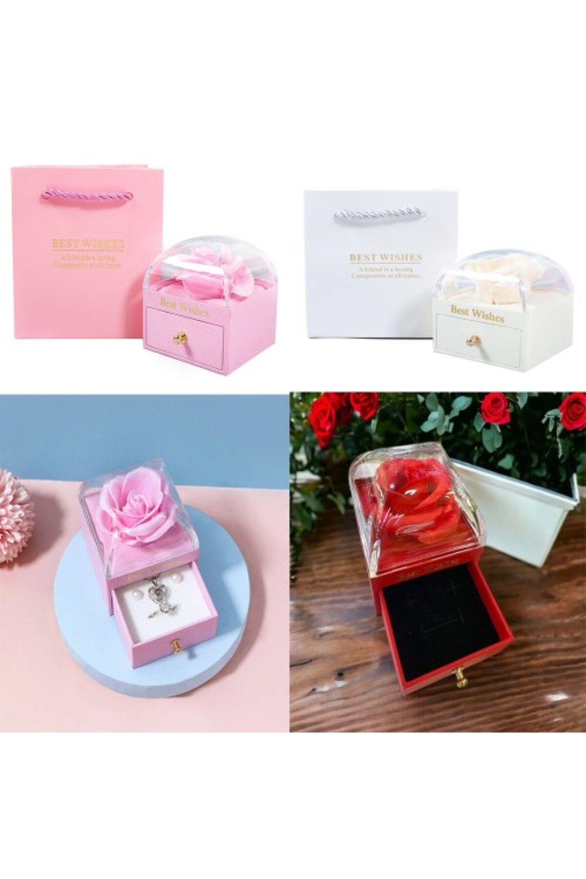 Shop58 Sonsuzluk Gül Tasarımlı Takı Kutusu
