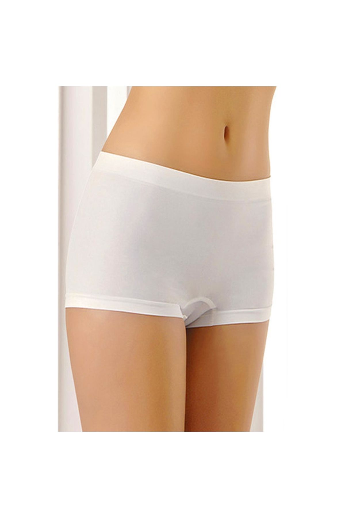 Marsilyan Beyaz Dikişsiz Kadın Boxer Korse Korse - 700
