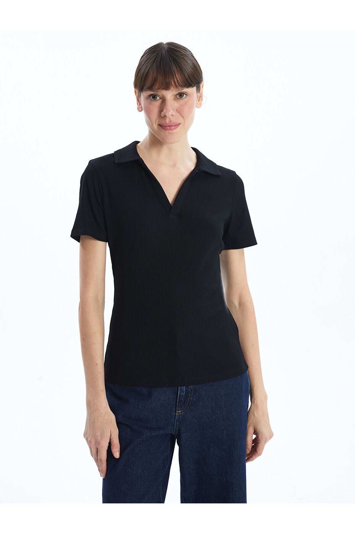 LC Waikiki Polo Yaka Kadın Tişört