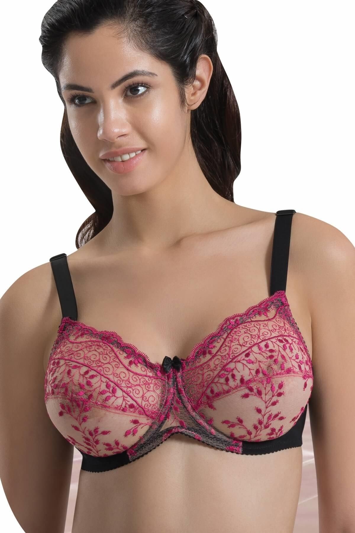 Nemere SİYAH BORDO MI Emay 148 D Balenli Toparlayıcı Sütyen