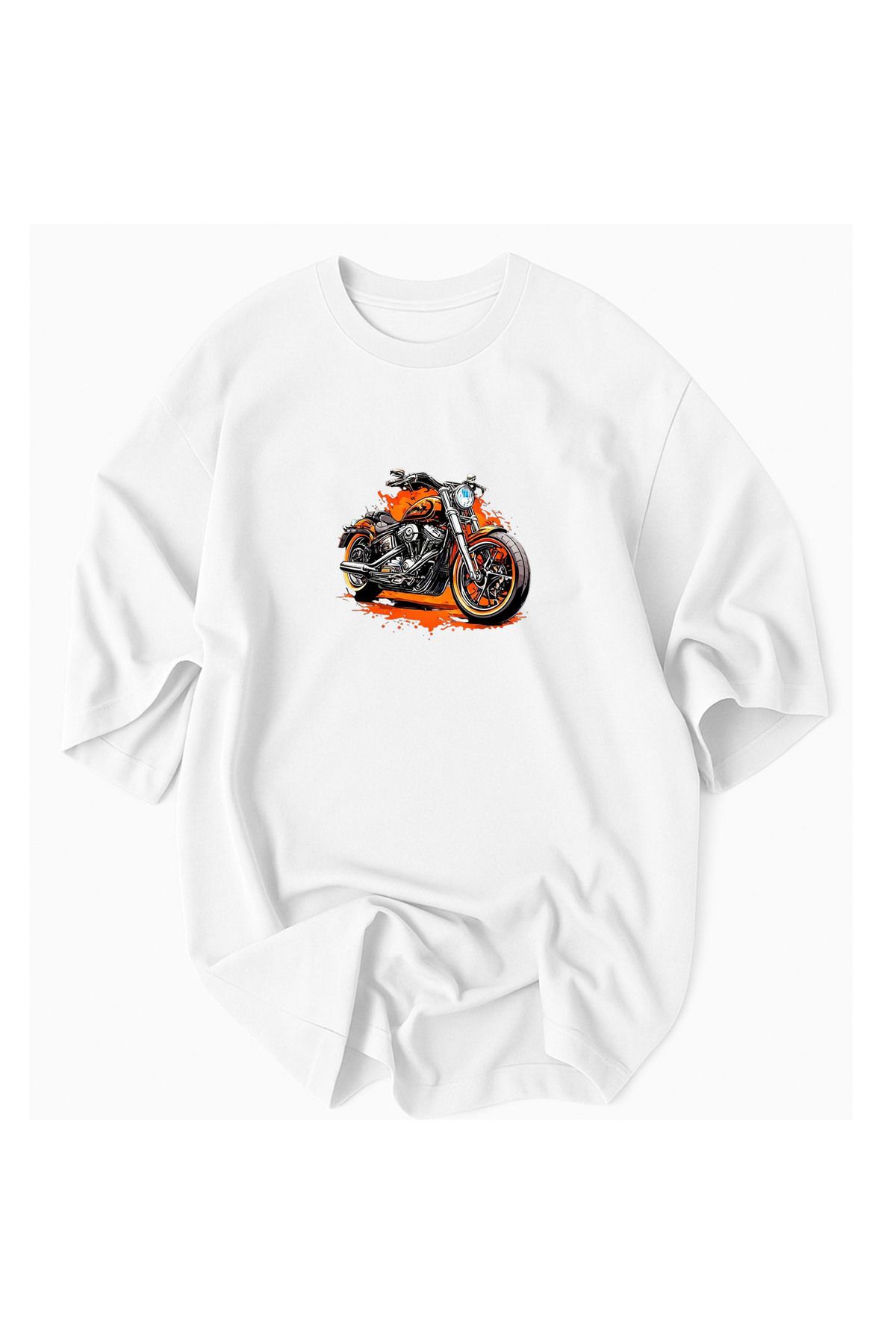 JDM Racıng Yeni Trend Motorsiklet Tema Baskılı %100 Pamuklu Oversize Tshirt tişört