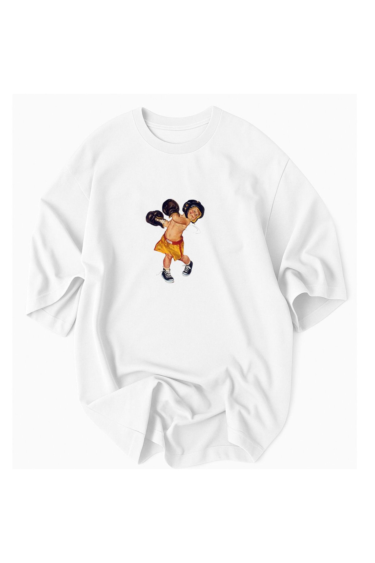 Korefanzin Kod Trend Korefanzin Box Çocuk Desenli Oversize %100 Pamuklu T-shirt