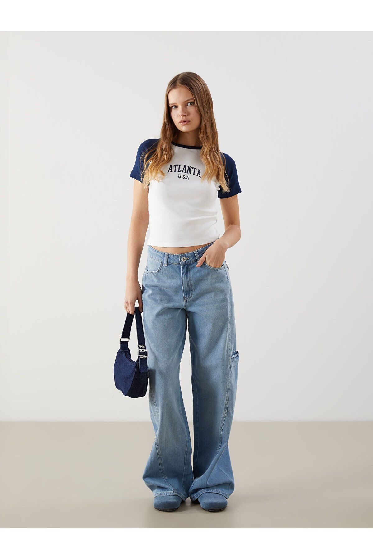 LC Waikiki Wideleg Kadın Kargo Jean Pantolon