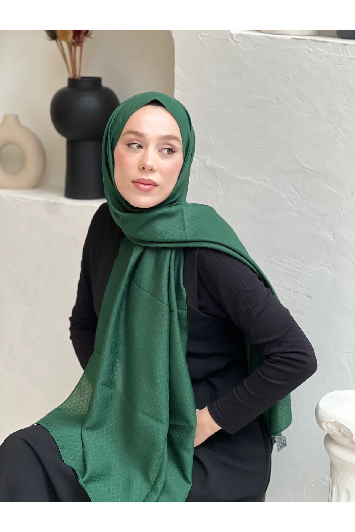 Özendir Soft Jakar Serisi İnci Ritim Desen Şal