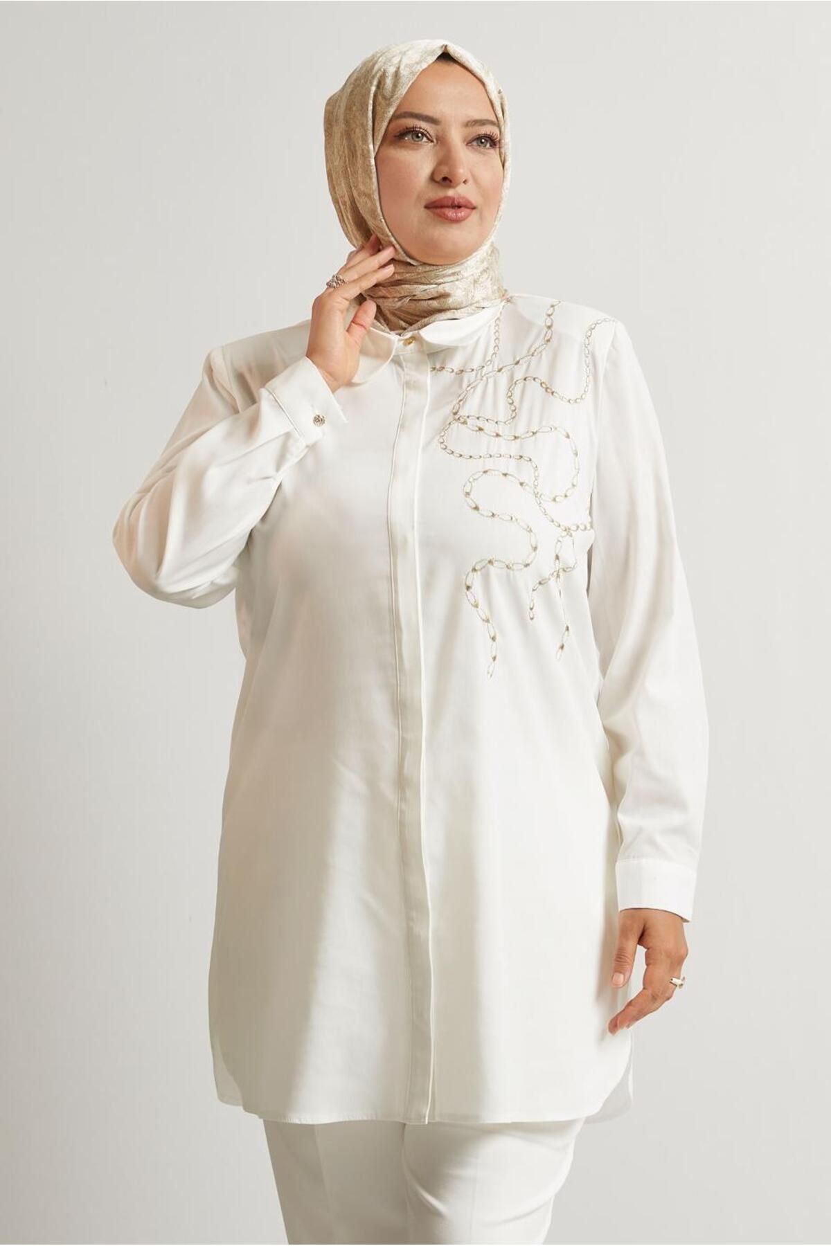 Alvina İŞLEMELİ TUNİK 20760