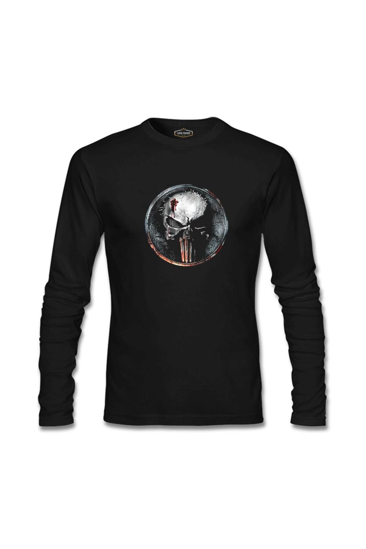 Lord T-Shirt Punisher - Logo Shot Siyah Erkek Sweatshirt