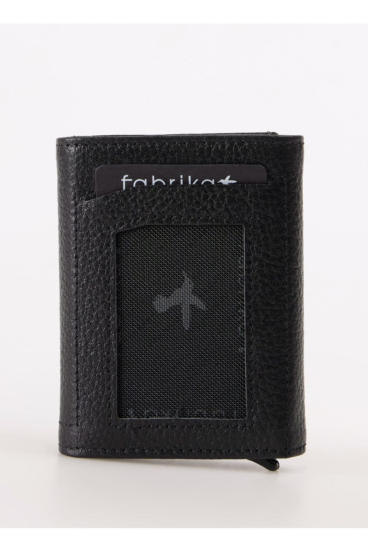 کیف پول مردانه سیاه پوست FRK 357 FLT چرمی Fabrika