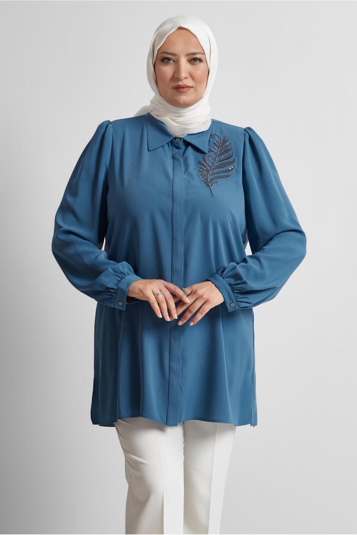 Alvina BONCUK İŞLEMELİ TUNİK 20714