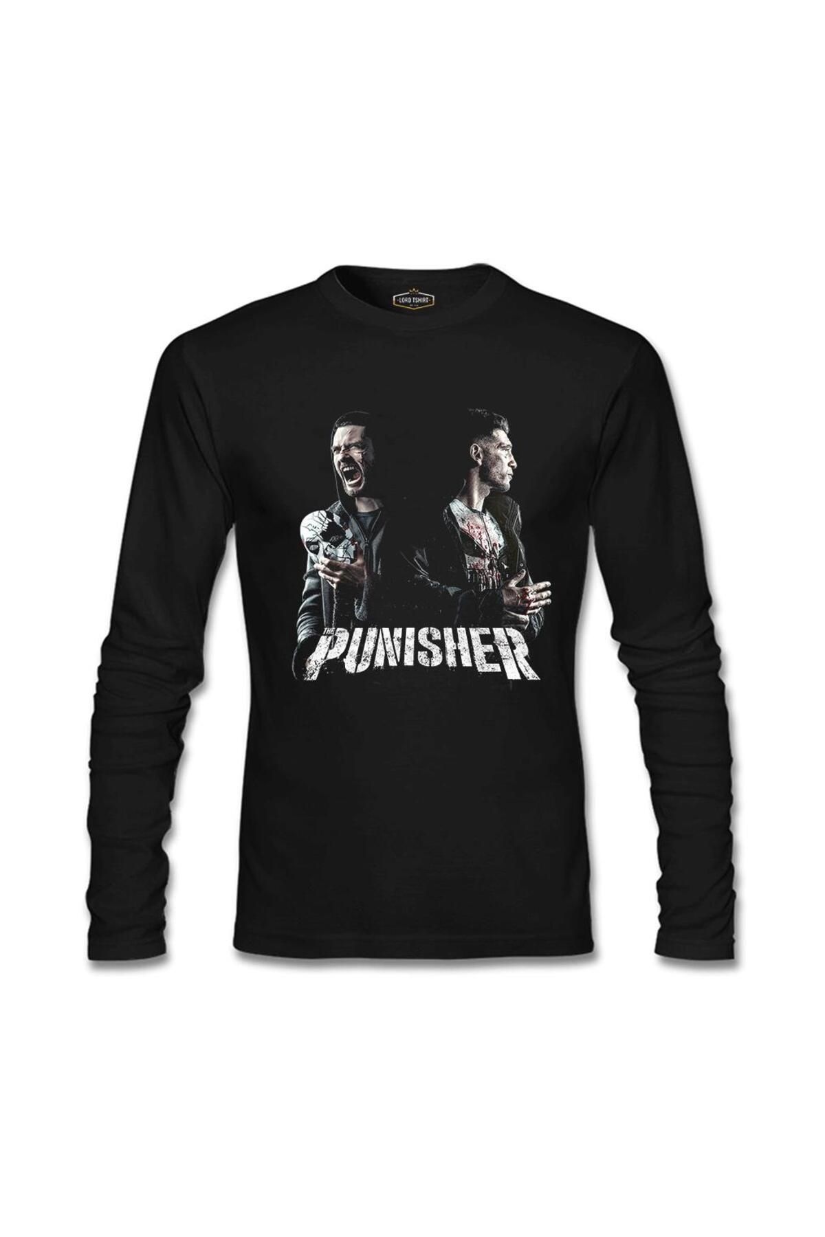 Lord T-Shirt Punisher - Fight Siyah Erkek Sweatshirt