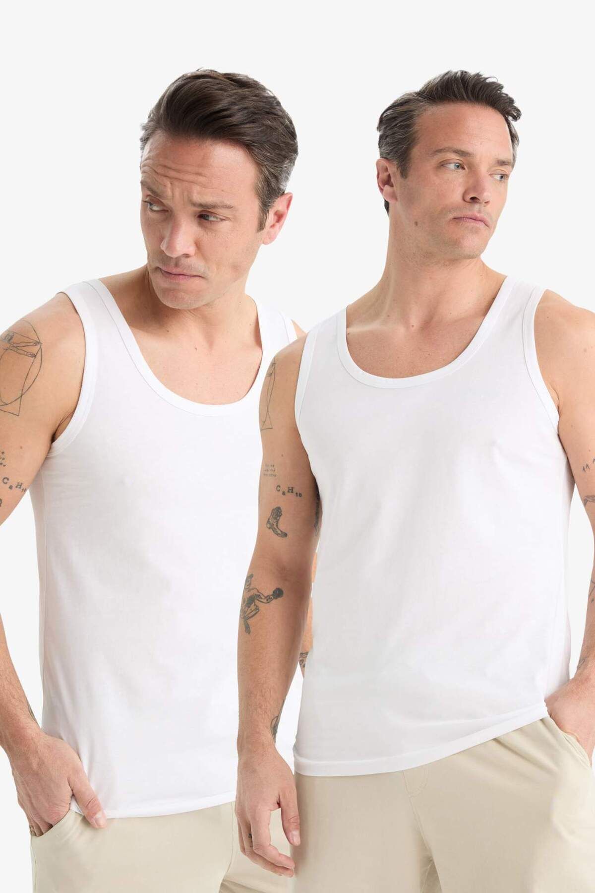 DeFacto Slim Fit Dar Kesim 2li Atlet L4881AZ25SP