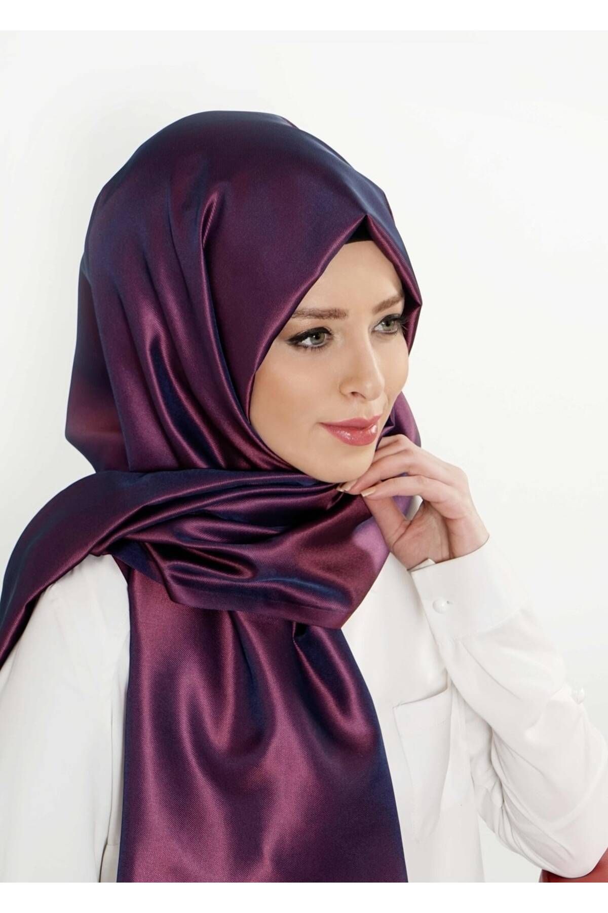 TRENDTESETTÜR KADIN LACİVERT (LACİ-BORDO) T 9534-1 Garzen Şal