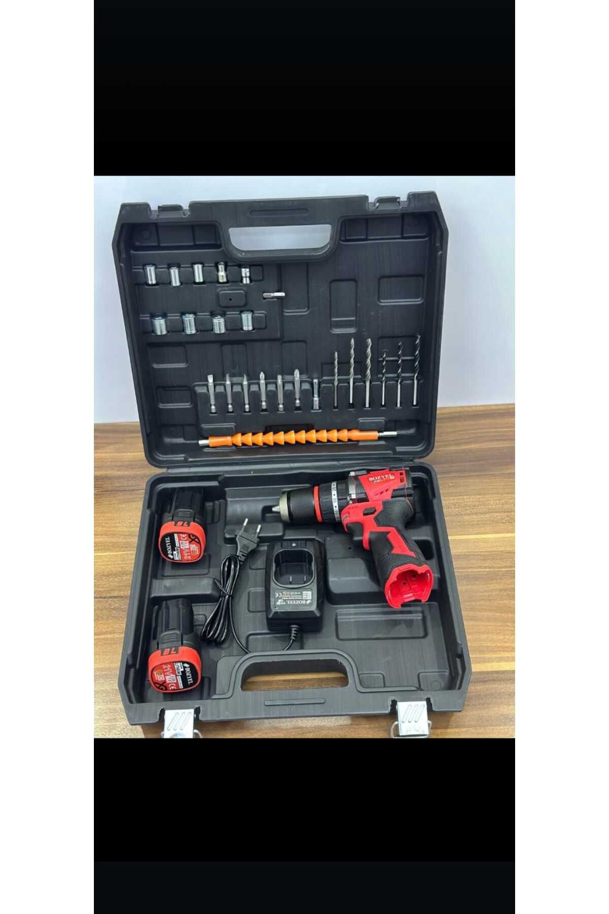bozyel Süper kaliteli armut bataryası matkap -36 watt 2bataryalı darbeli vidalama