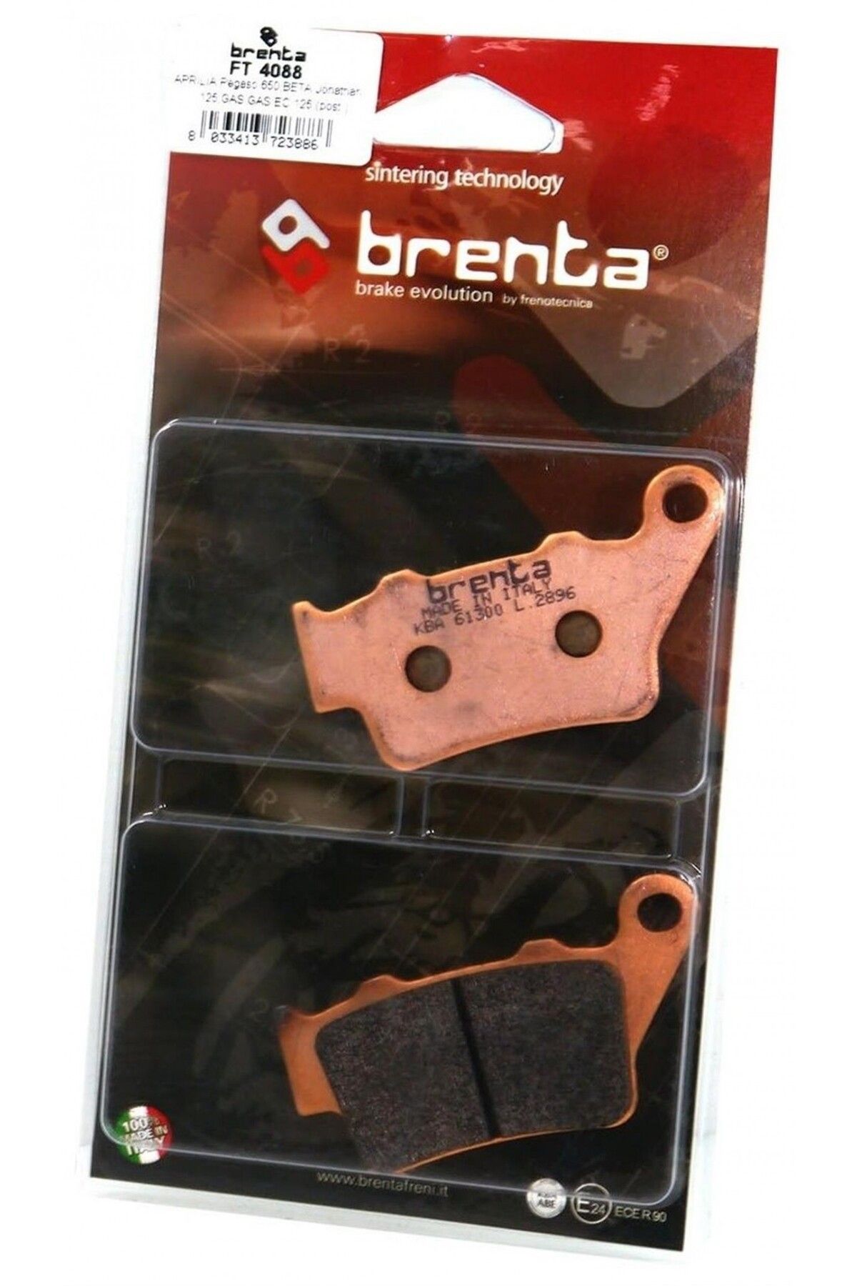Brenta Husqvarna Nuda 900cc 12-13 Arka Fren Balatası Brenta Sinter Metal