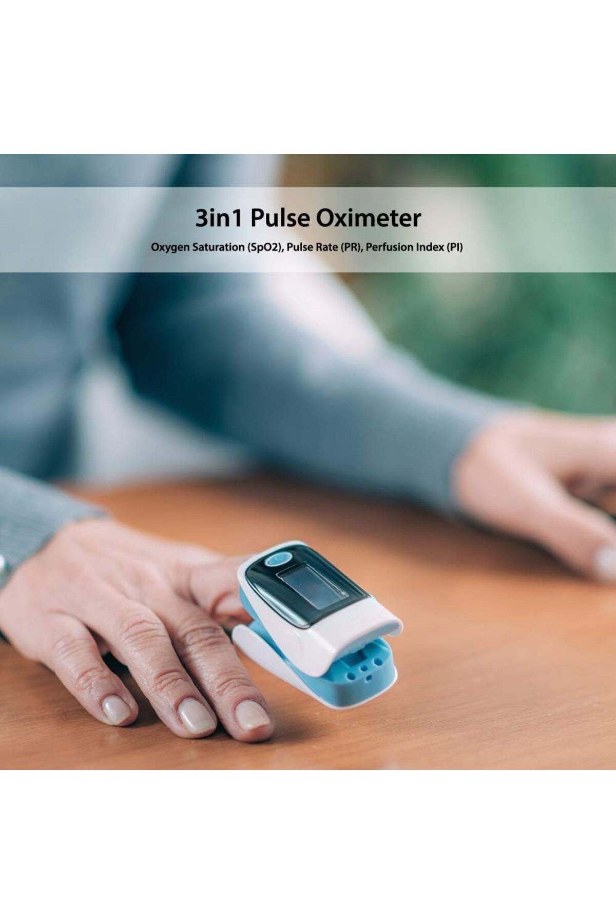 fulina-Finger Pulse Oximeter, 3 in 1 SpO2, Pulse Rate and Perfusion Index Omnidirectional OLED Display 5