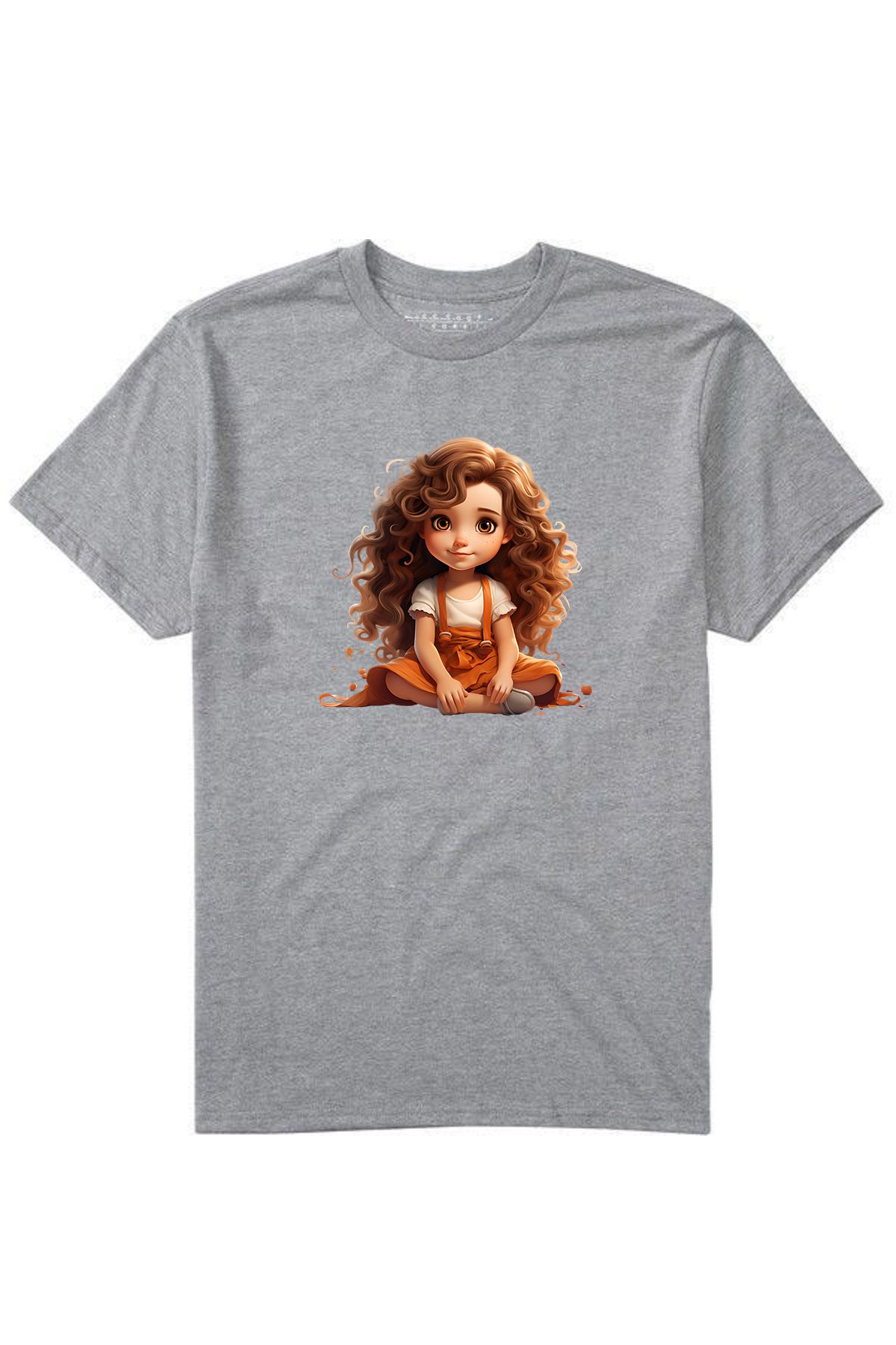 makiteks Baskılı Kadın Unisex Oversize Bisiklet Yaka Baskılı T-shirt Siyah Tişört Cutegirl