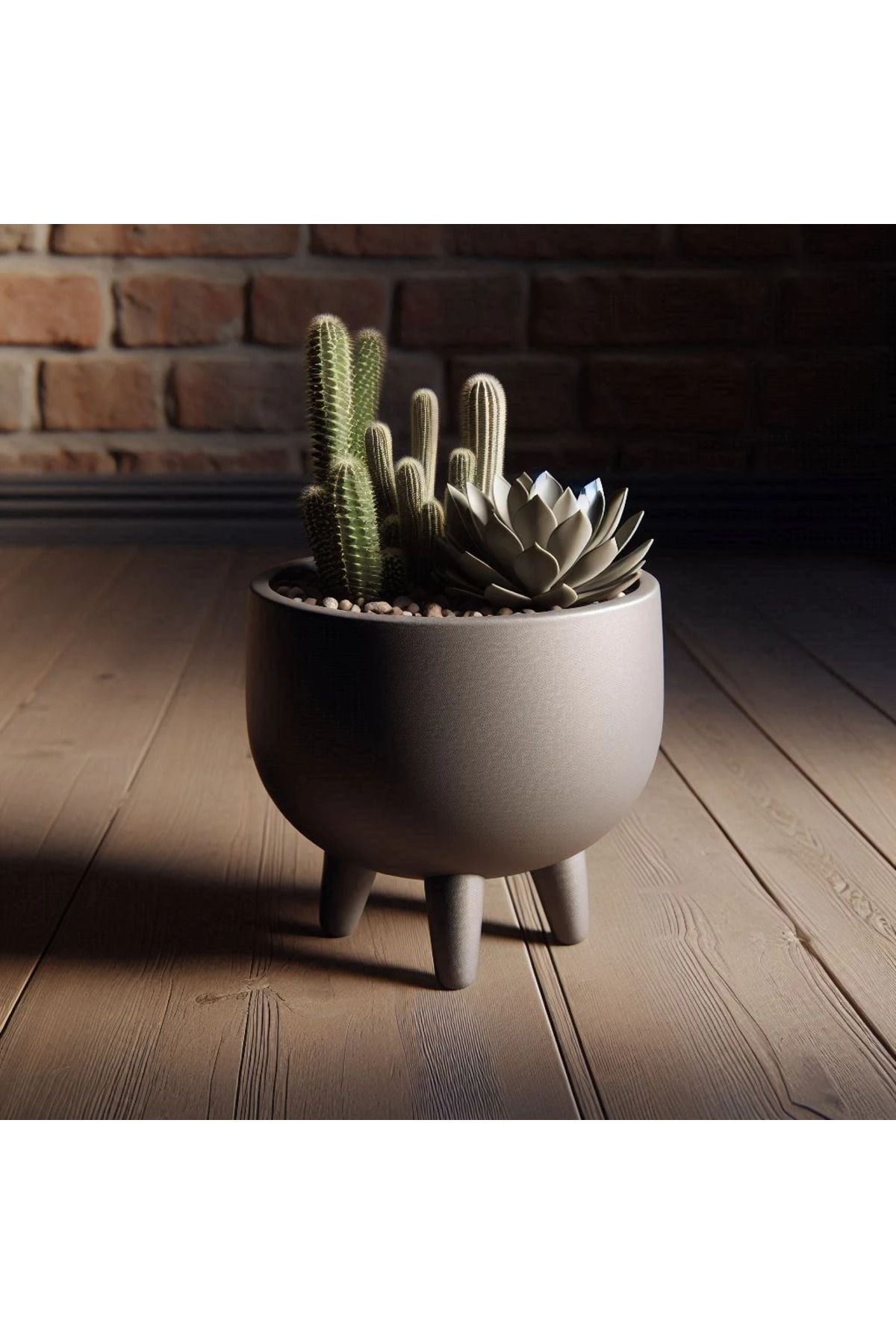 sermen kreatif Designer Mid-Century Plant Pot with Feet