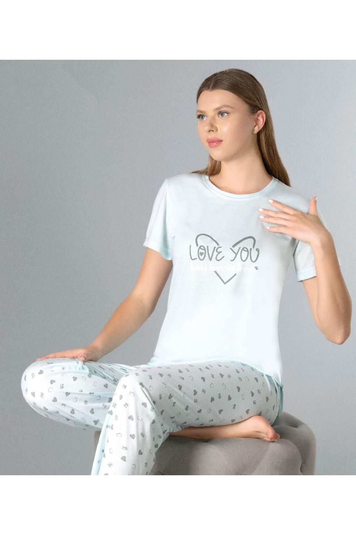 Alperi KISA KOL YAZLIK PİJAMA TAKIMI VİSKON ALPERİ 780-42