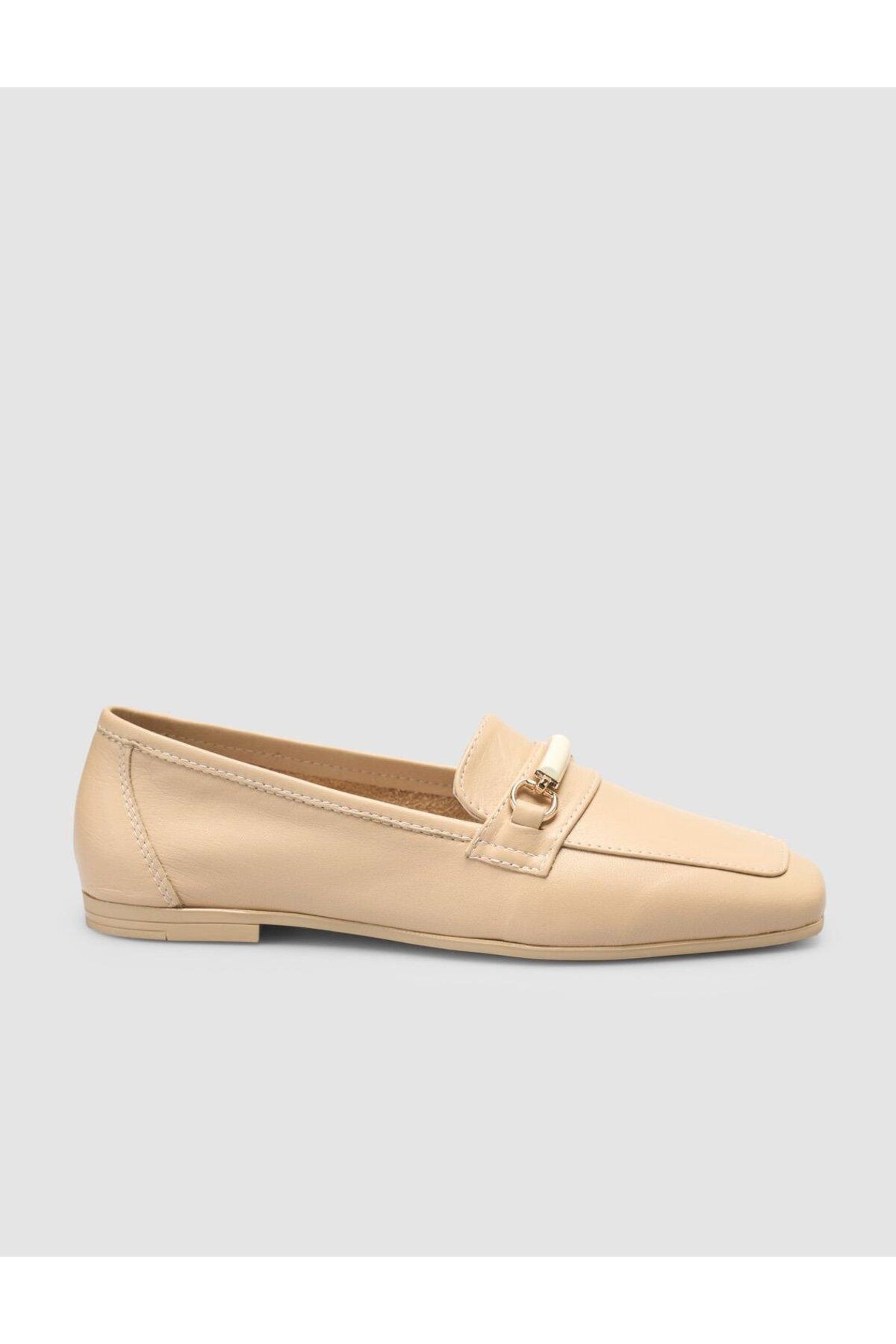 Cabani %100 Hakiki Deri Vizon Kadın Loafer
