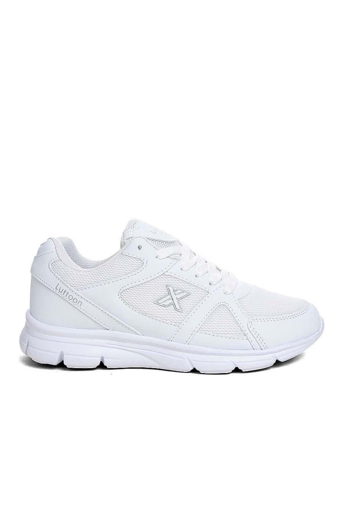 LUTTOON 251 Beyaz Gümüş 36-40 Unisex Spor Ayakkabı