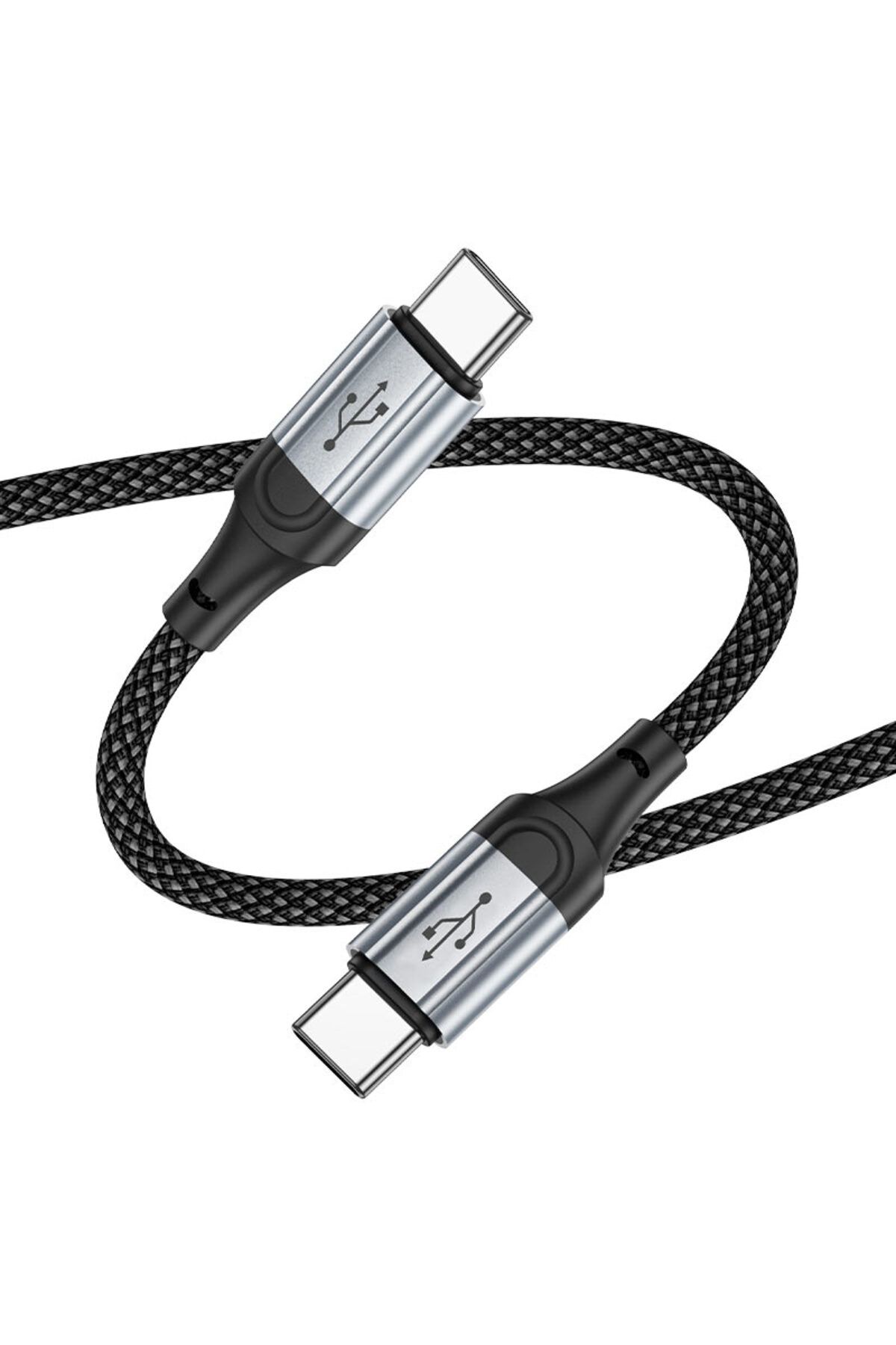 REDz Accessories-Cablu Hoco X102, Tip-C la Tip-C, 1m, Pentru iPhone 15/16 și Android, 60W, Transfer de date, Negru 8