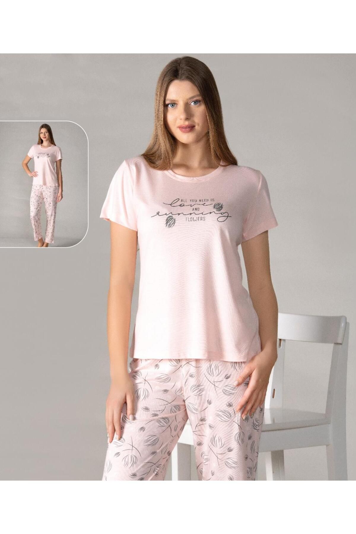 Alperi KISA KOL YAZLIK PİJAMA TAKIMI VİSKON ALPERİ 780-24