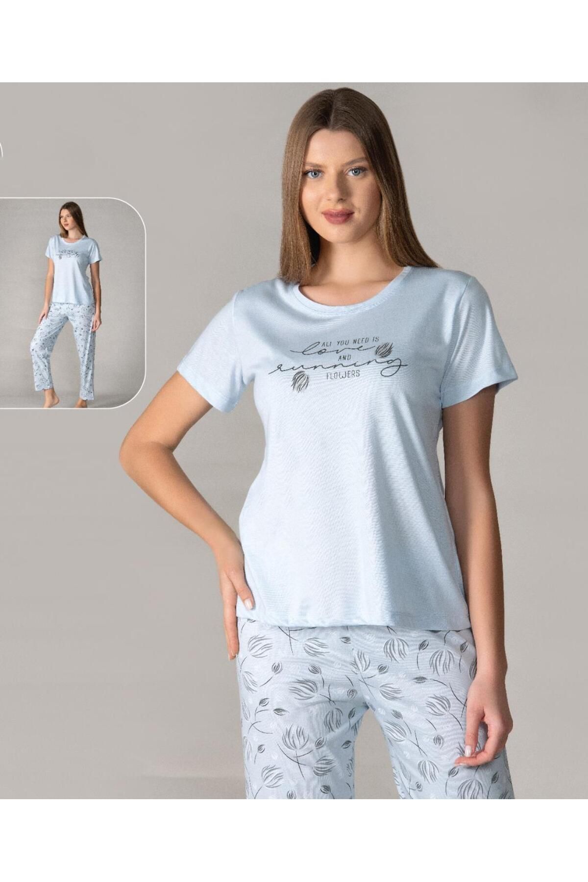 Alperi KISA KOL YAZLIK PİJAMA TAKIMI VİSKON ALPERİ 780-24