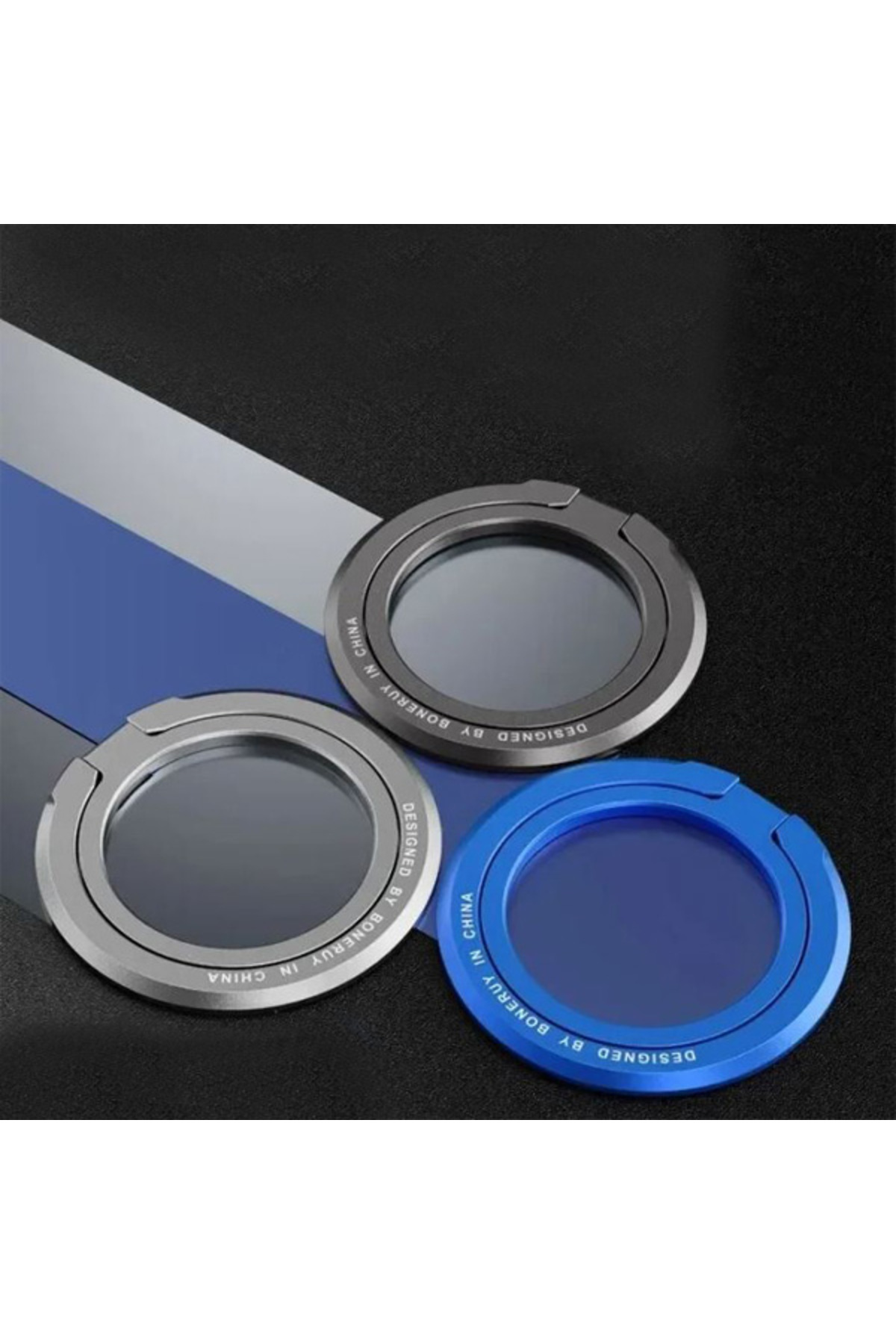 REDz Accessories-Magsafe Ring Holder, Ultra Grip, Rotating And Adjustable, Strong Magnets, Metal, Silver 7