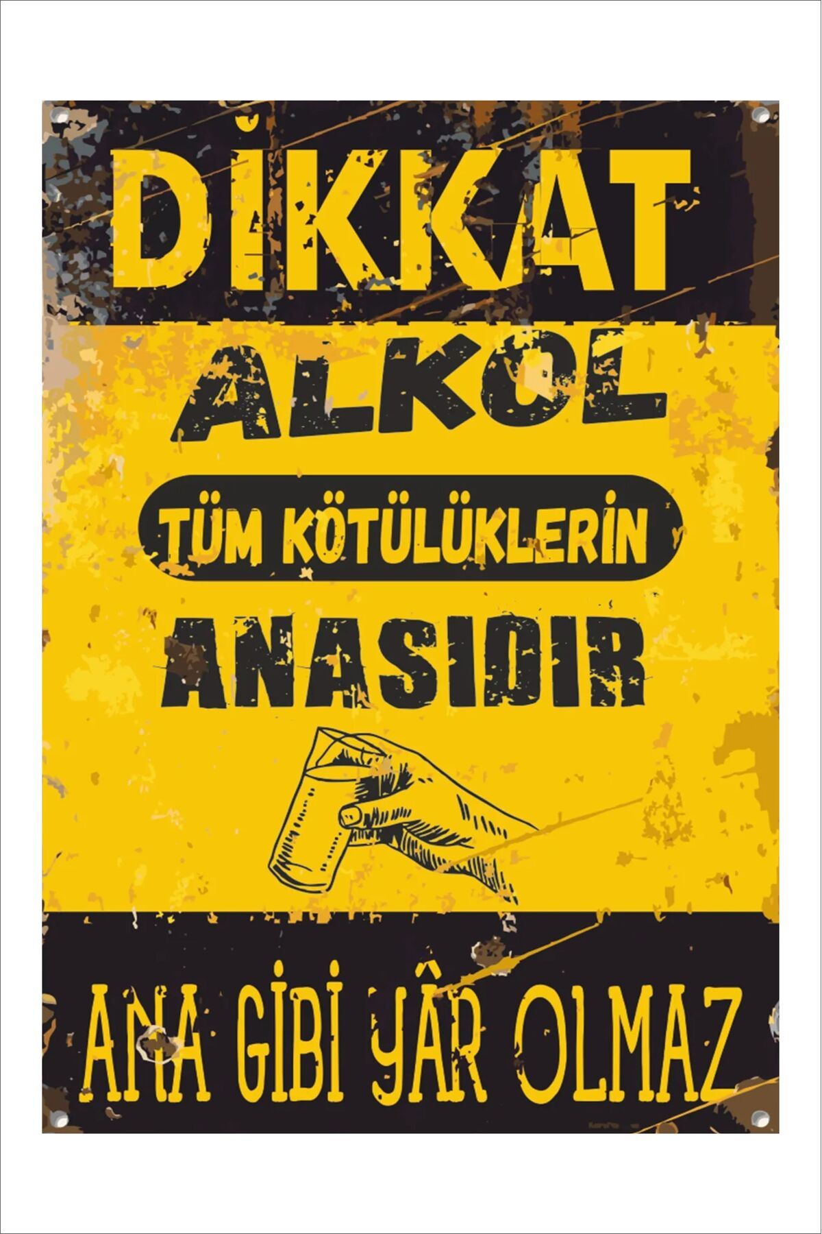 Yeni Yıldız Reklam RETRO ANLAMLI DUVAR YAZILARI SÖZLERİ 20X30 TABLO