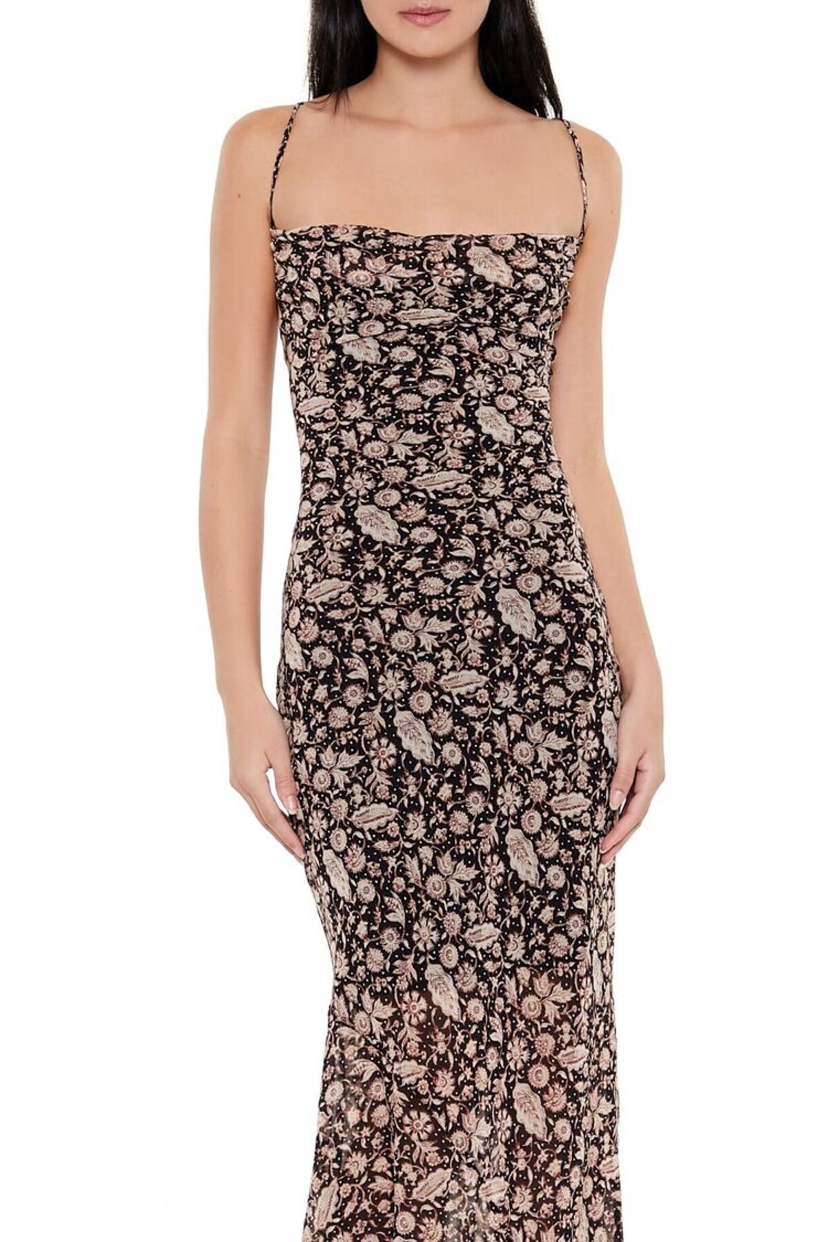Forever 21 Çiçek Desenli Midi Elbise