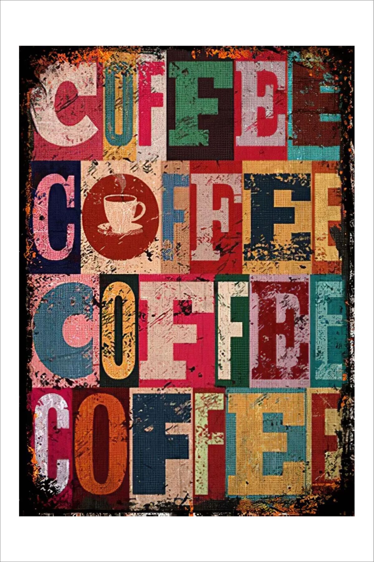 Yeni Yıldız Reklam RETRO COFFEE VİNTAGE 20X30 cm TABLO