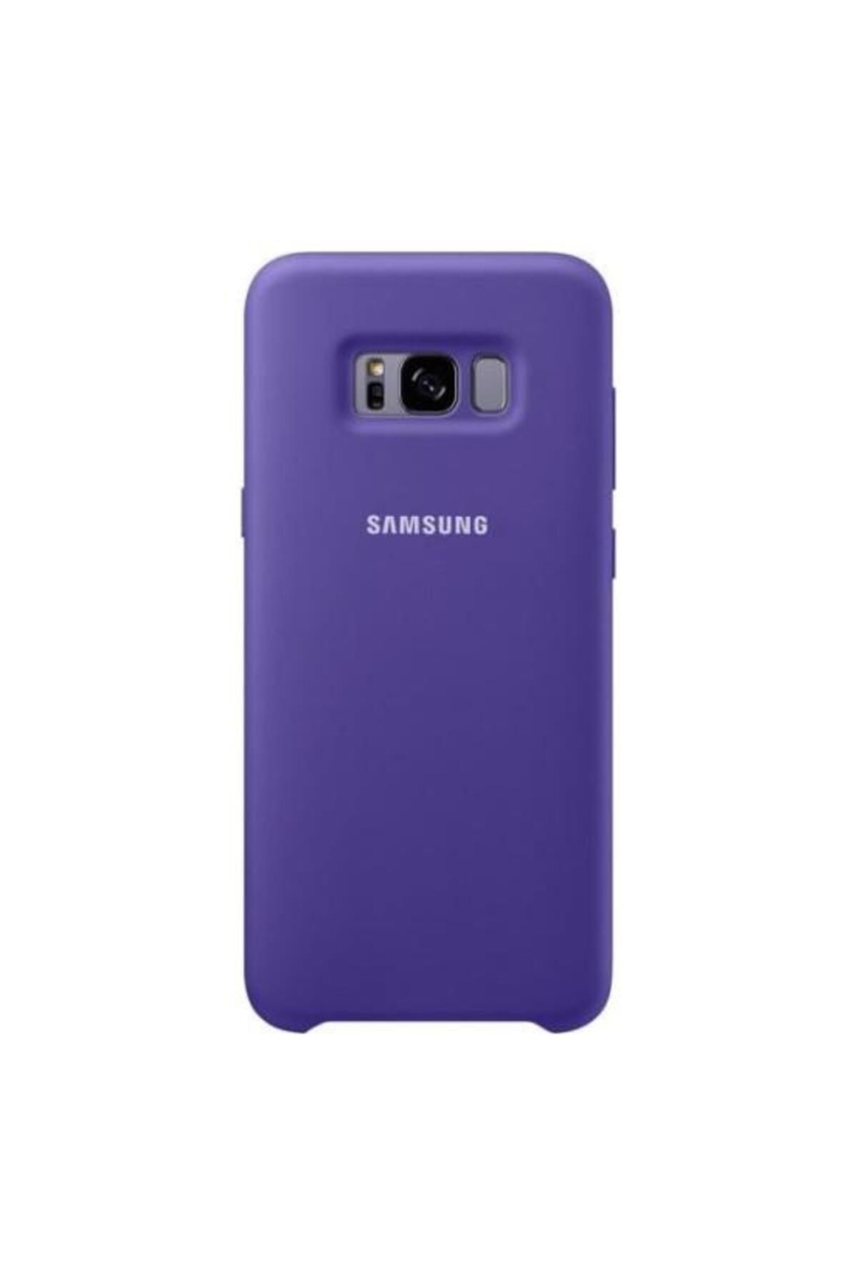 Samsung Galaxy S8 Plus ile Uyumlu Silikon Kılıf Mor EF-PG955TVEGWW
