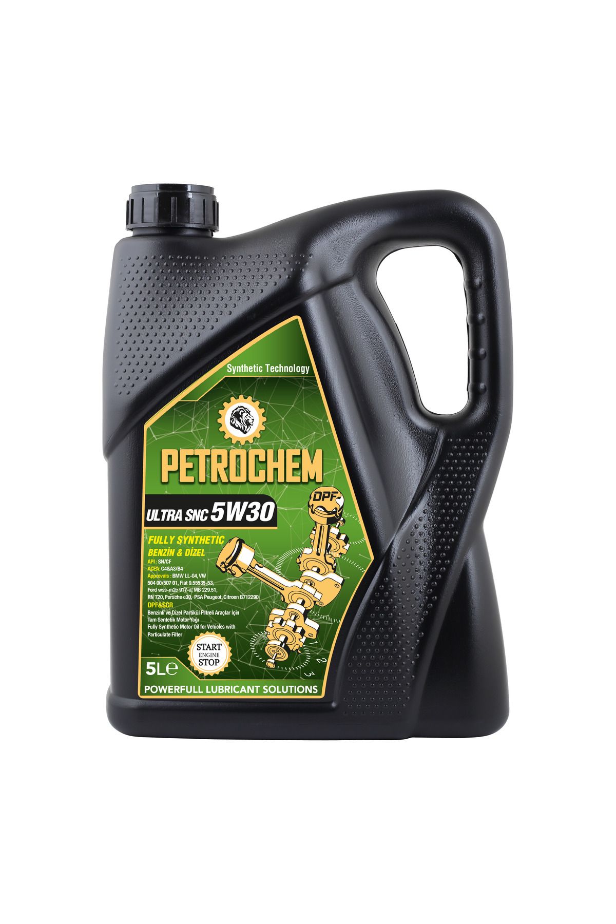Petrochem ULTRA SNC PARTİKÜLLÜ 5W-30 TAM SENTETİK MOTOR YAĞI 5 LİTRE (2025 ÜRETİM)