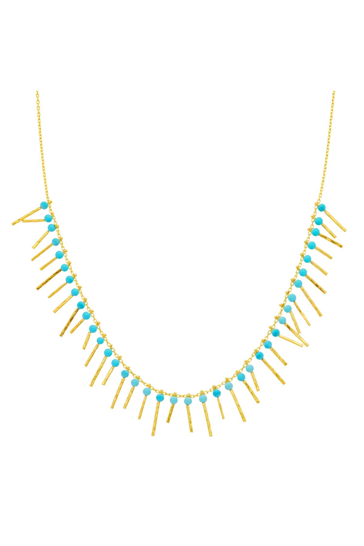 Çakıl Jewelry Turkuaz Taşlı Zeta Kolye