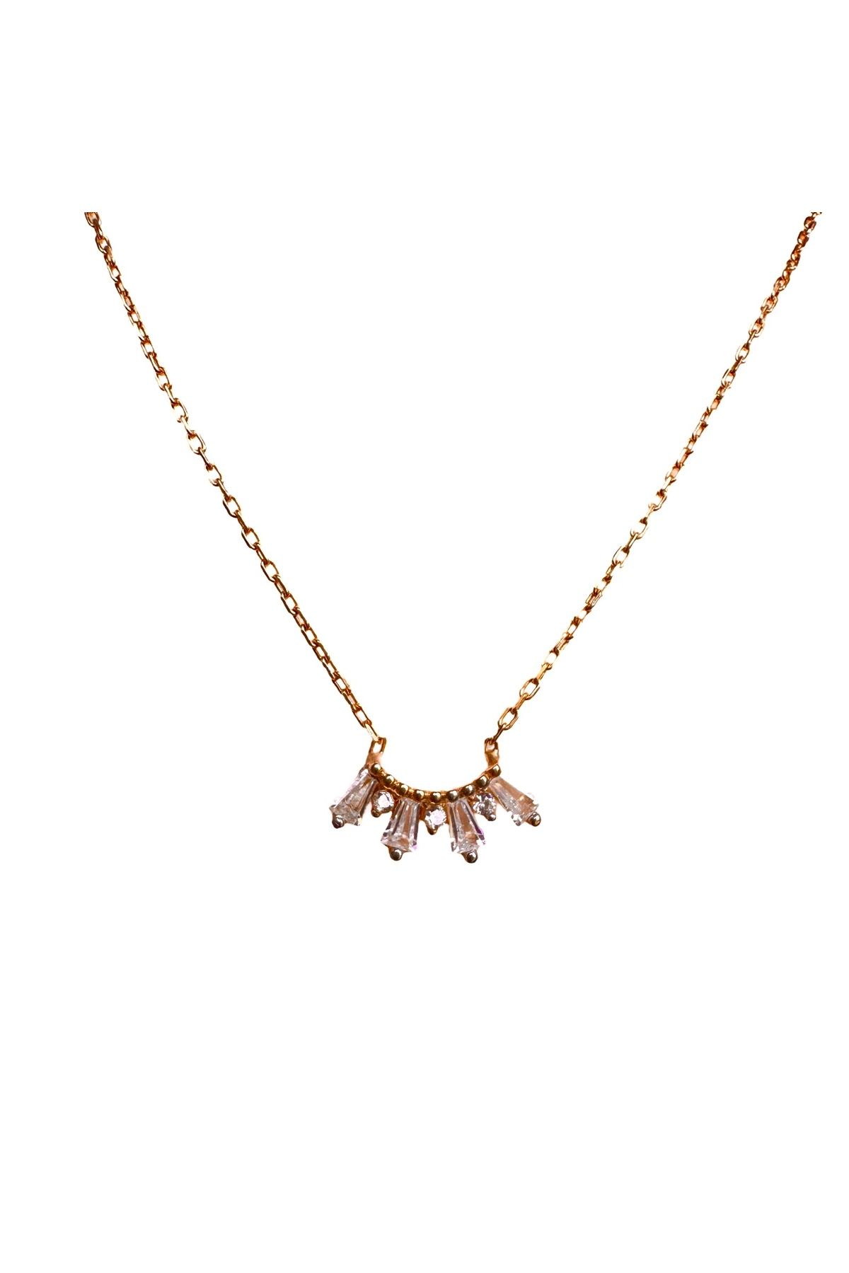 Çakıl Jewelry Dört Taşlı Gümüş Kolye