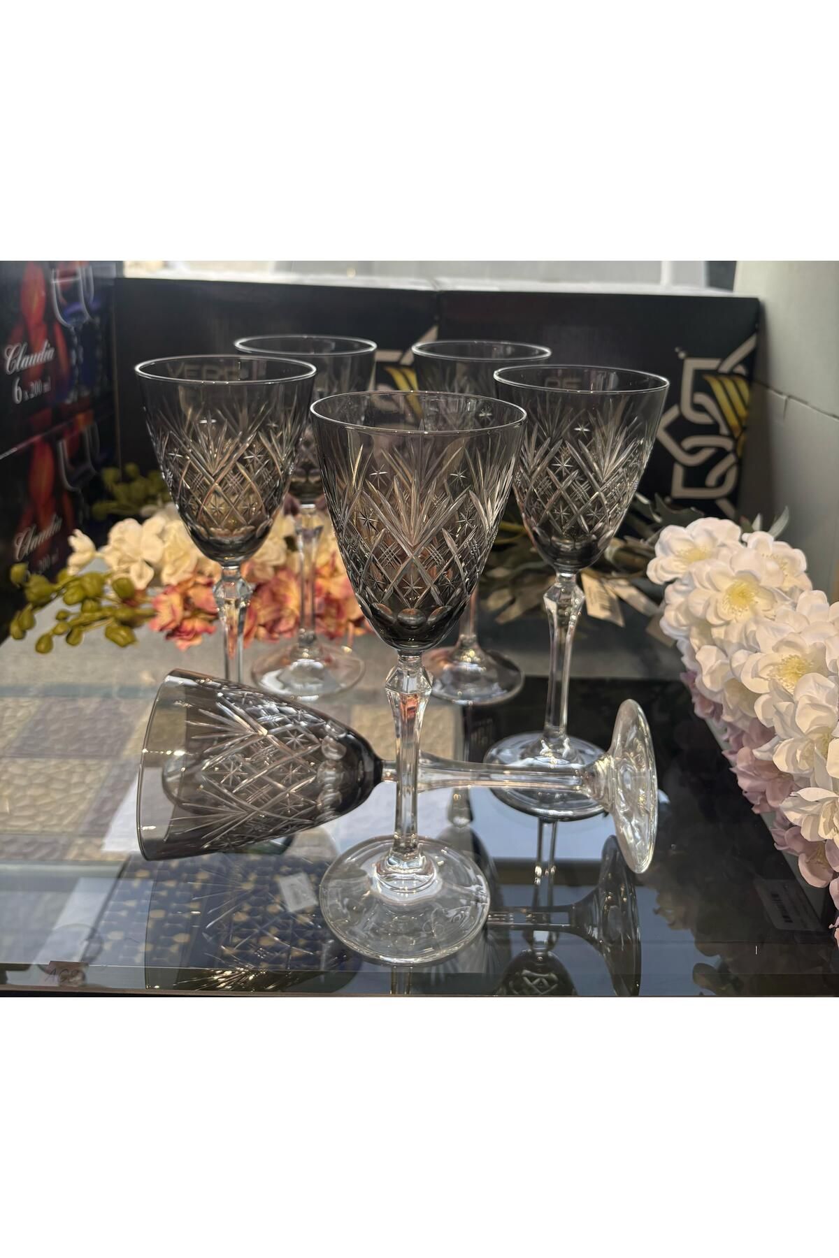 Verre Kristal Züccaciye KRİSTAL KAHVE YANI BARDAK TAKIMI