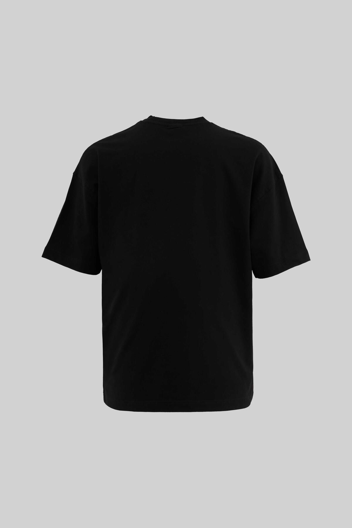 Machinist-Men's Mud Technical Printed Oversize Black T-Shirt 3