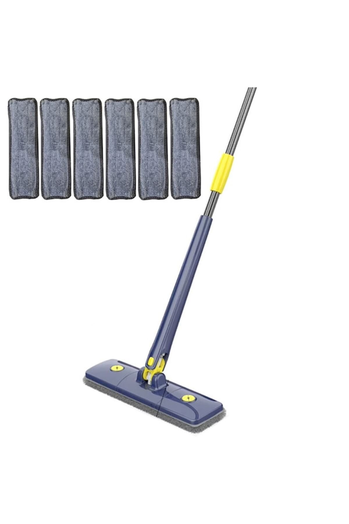 NEXTLY Set Mop Multifunctional Cu 6 Lavete Nextly Pentru Suprafete Uscate Si Umede,cap Rotativ 360° - Mărime unică