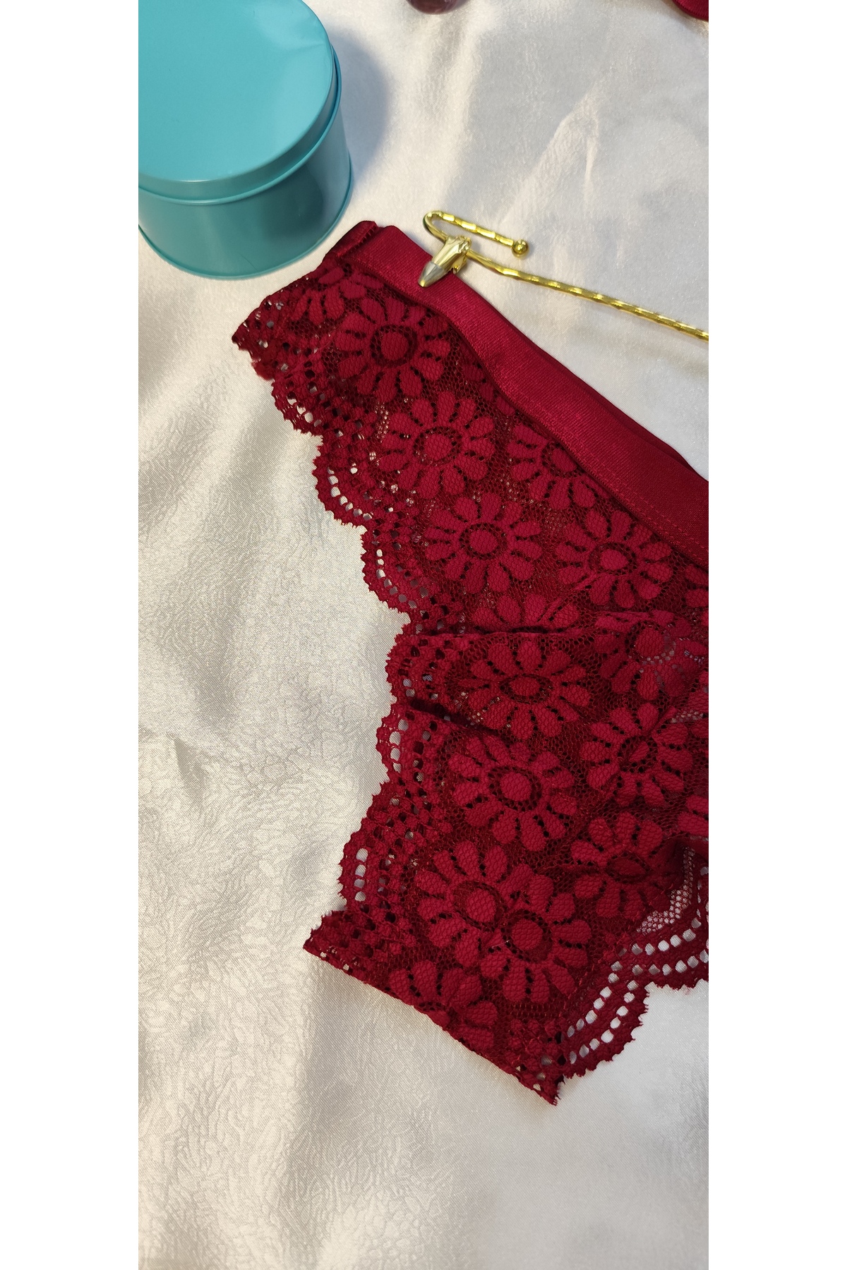 ARONA  Şık Çiçek Desenli Dantel Bralet Takım Sütyen Külot Takım Büstiyer - Görsel 3