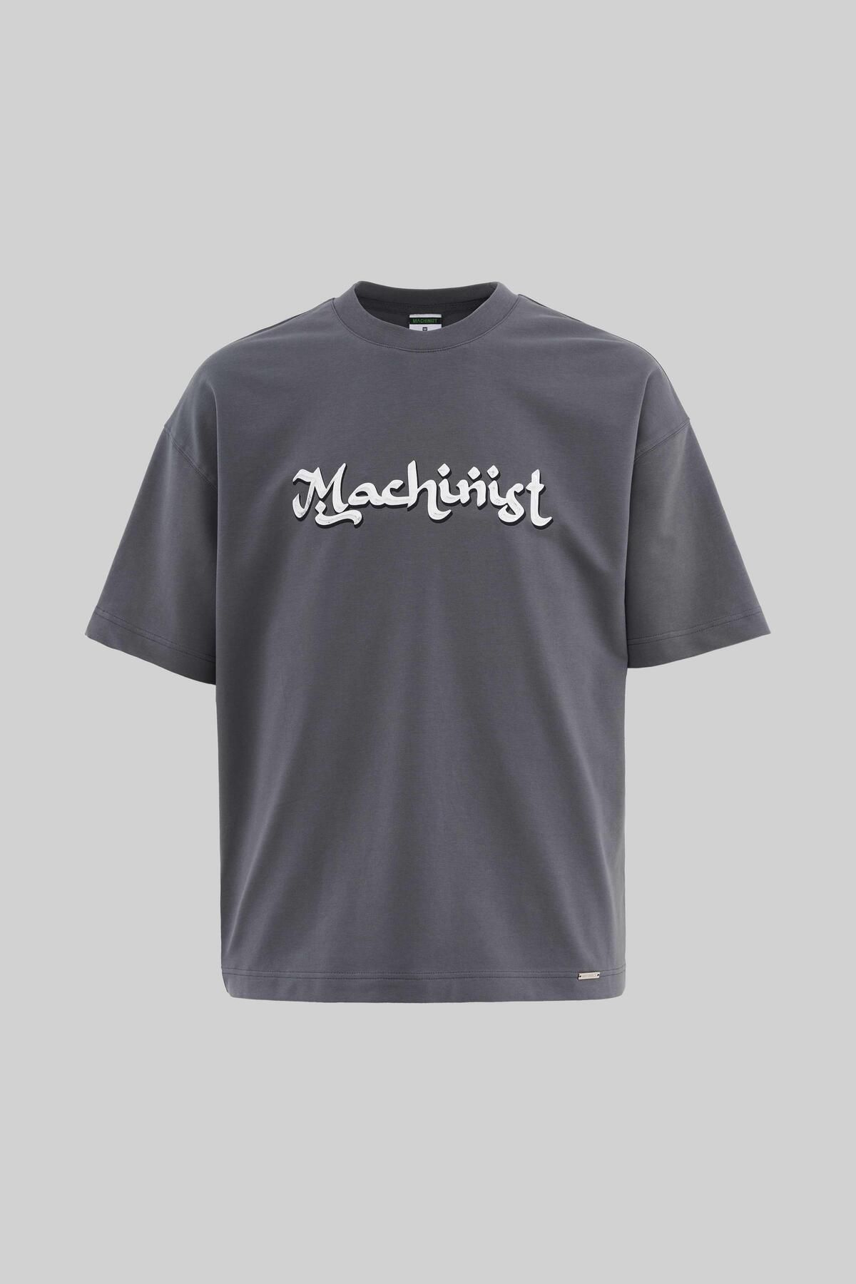 Machinist Erkek Mud Technical Printed Oversize Smoked Tişört