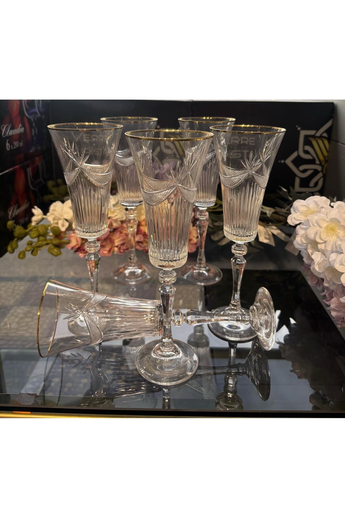 Verre Kristal Züccaciye KRİSTAL KAHVE YANI BARDAK TAKIMI