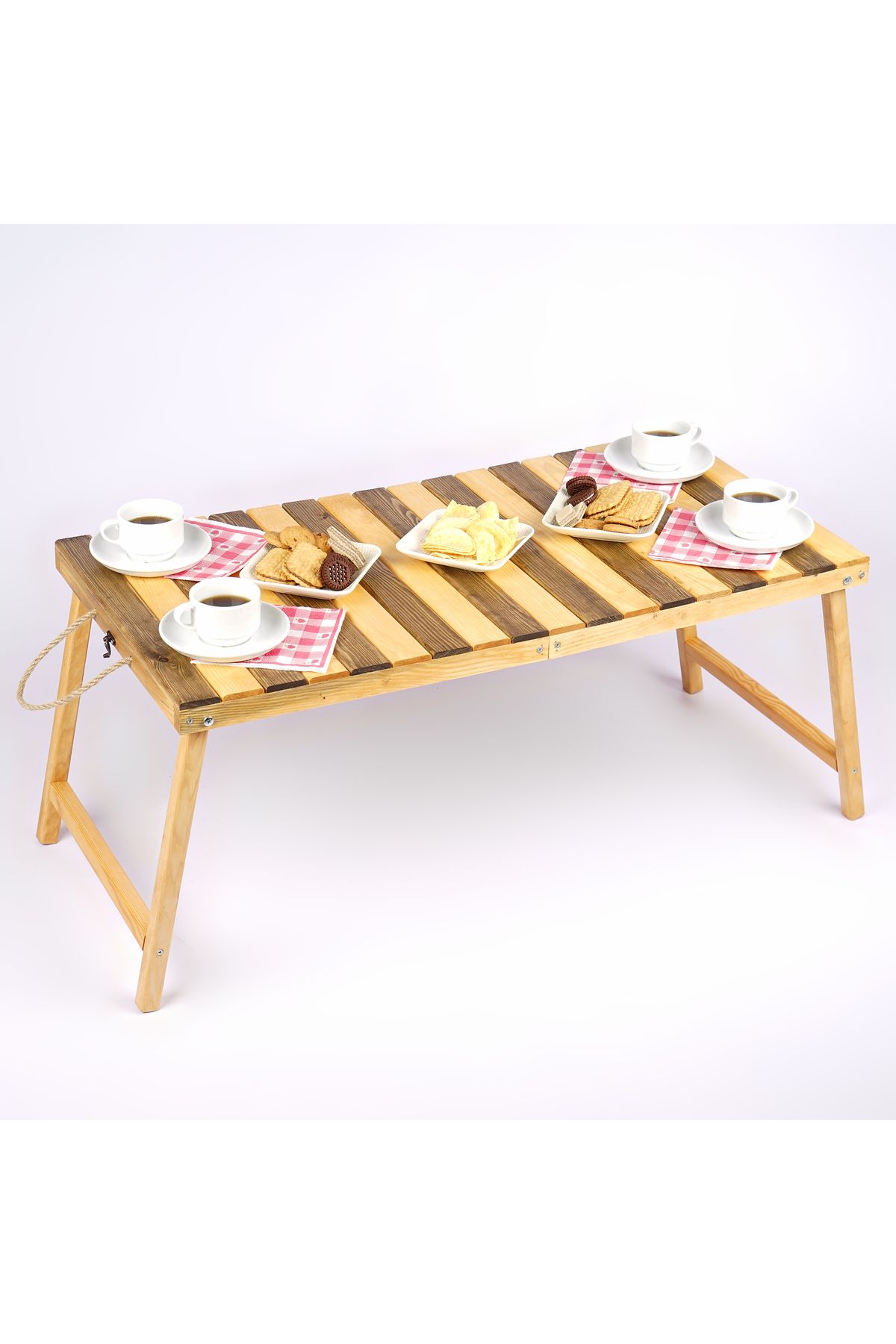 WOODENSA Kamp Masası, Katlanabilir Model, Piknik Ve Bahçe Masası, 45x90cm