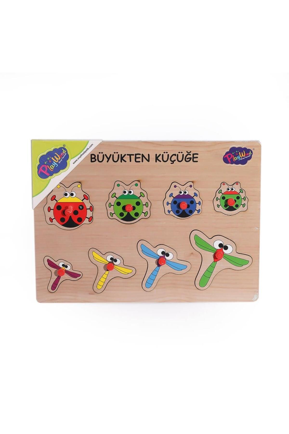Skygo 131-132 ONY Ahşap Tutmalı Puzzle Büyükten Küçüğe -Onyıl