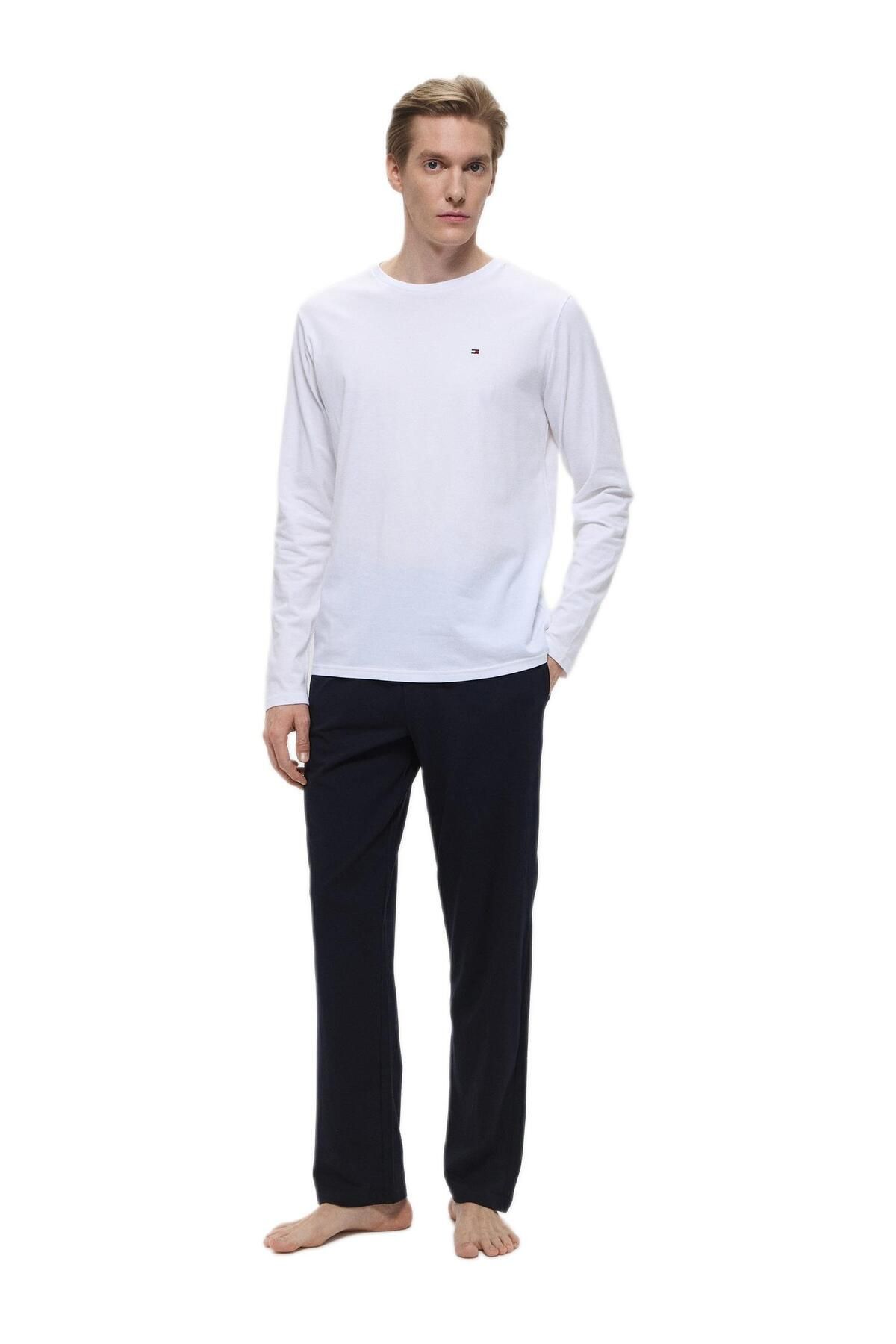 Tommy Hilfiger Erkek Beyaz Pijama Takım UM0UM03168