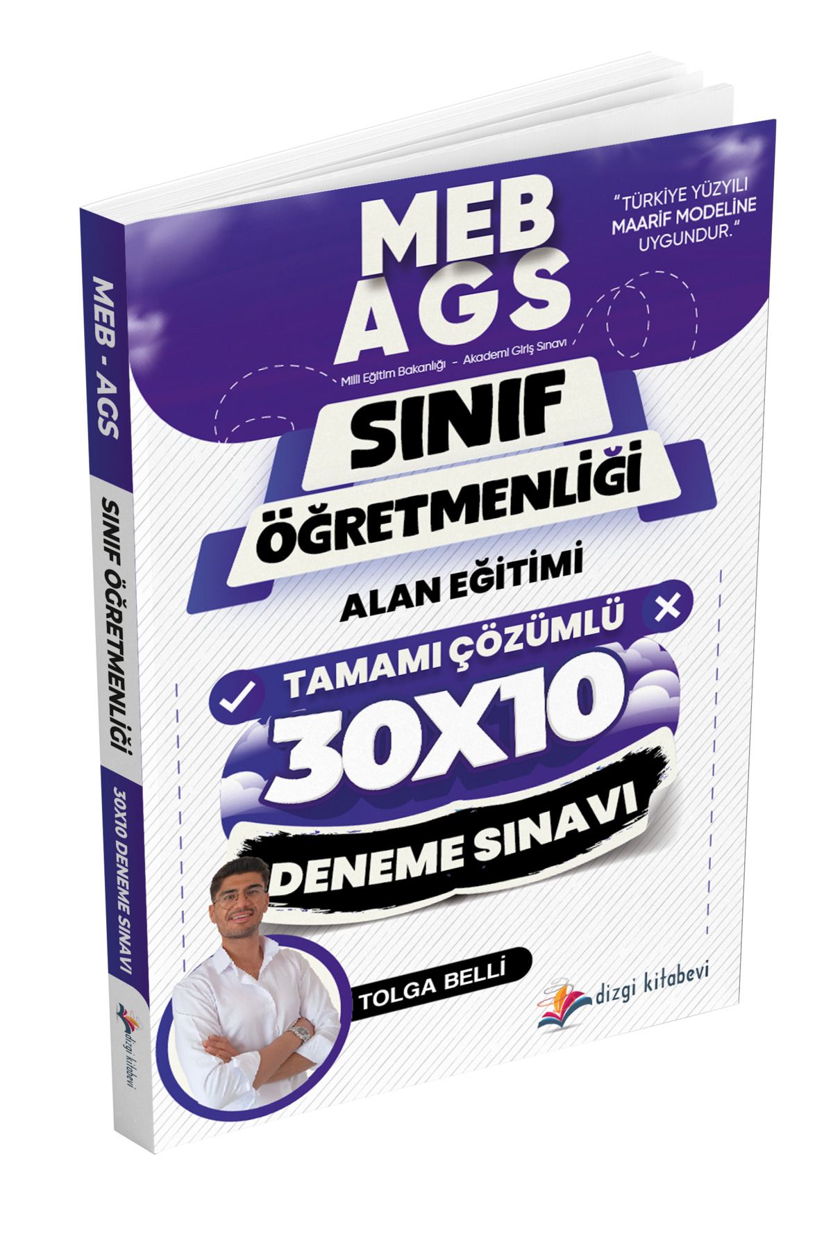 Dizgi Kitap 2025 Meb Ags ÖABT Sınıf Öğretmenliği Alan Eğitimi Tamamı Çözümlü 10 Deneme Sınavı Tolga Belli
