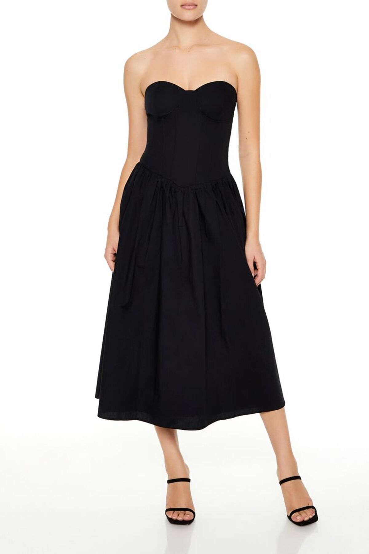 Forever 21 Kalp Yaka Midi Elbise