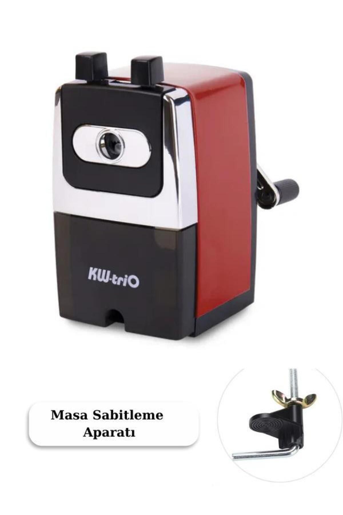 Kw-Trio-Metal Desk Pencil Sharpener 0307A - Red 3