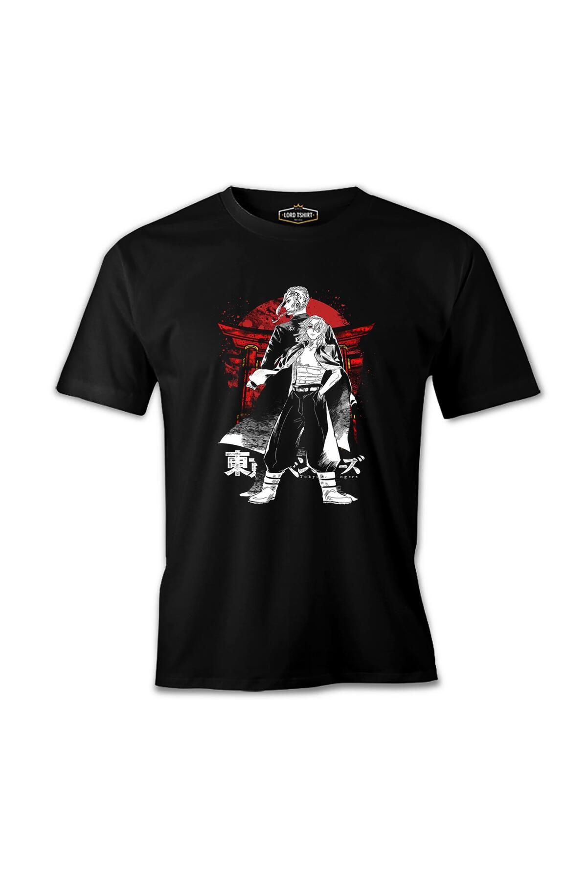 Lord T-Shirt Tokyo Revengers - Mikey and Draken Siyah Erkek Tshirt