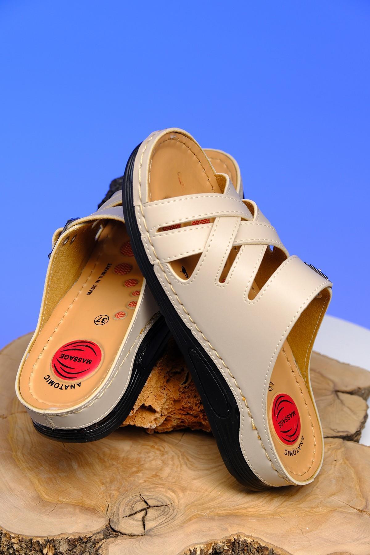 Oksit-Γυναικείες παντόφλες Sofia Orthopedic Light Sole Buckle Daily Mother 3